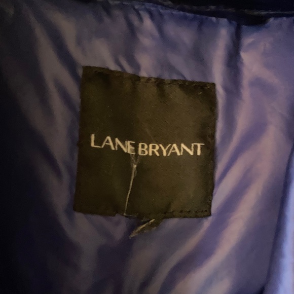 Women Lane Bryant purple blue hooded down puffer coat size 22/24 - Picture 5 of 10